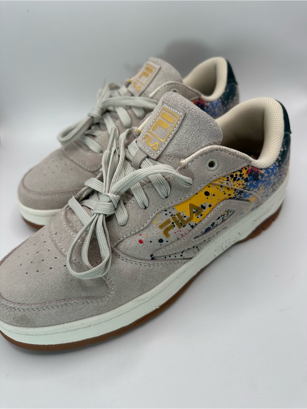 Fila LNX-100 1FM01729-116 Mens Gray Suede Lace Up Lifestyle Sneakers Shoes
